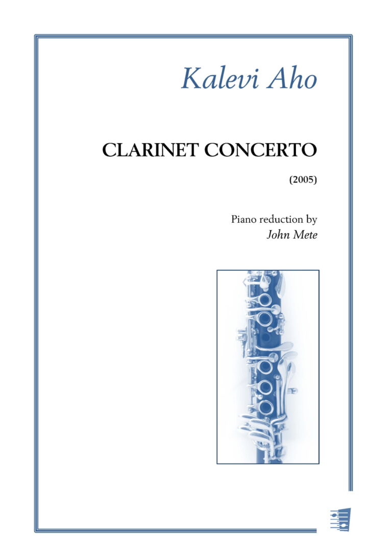 Kalevi Aho: Clarinet Concerto (solo part & piano reduction)