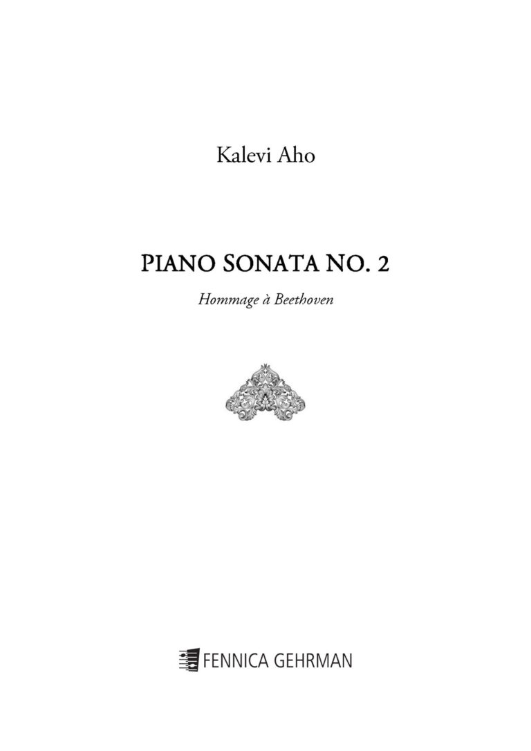 Kalevi Aho: Piano Sonata No. 2 – Hommage à Beethoven
