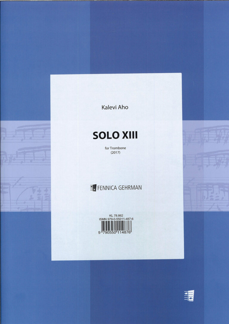 Kalevi Aho: Solo XIII for trombone