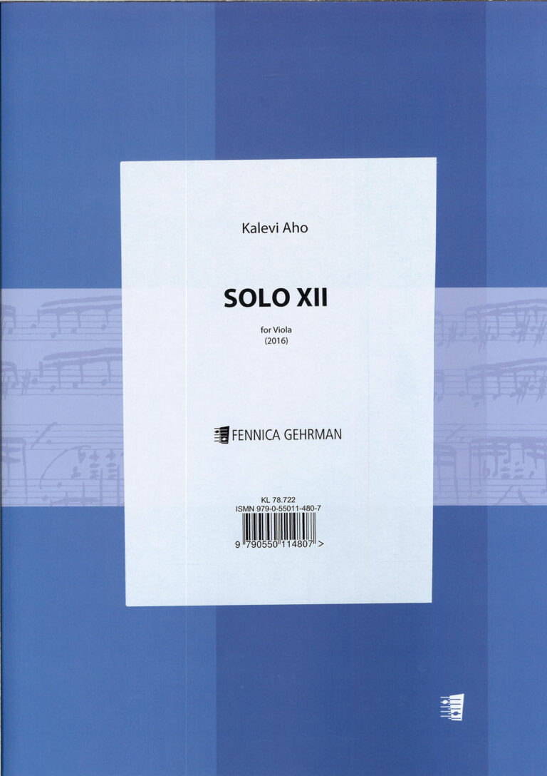 Kalevi Aho: Solo XII for viola