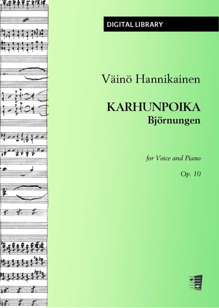 Väinö Hannikainen: Works for voice & piano (PDF)
