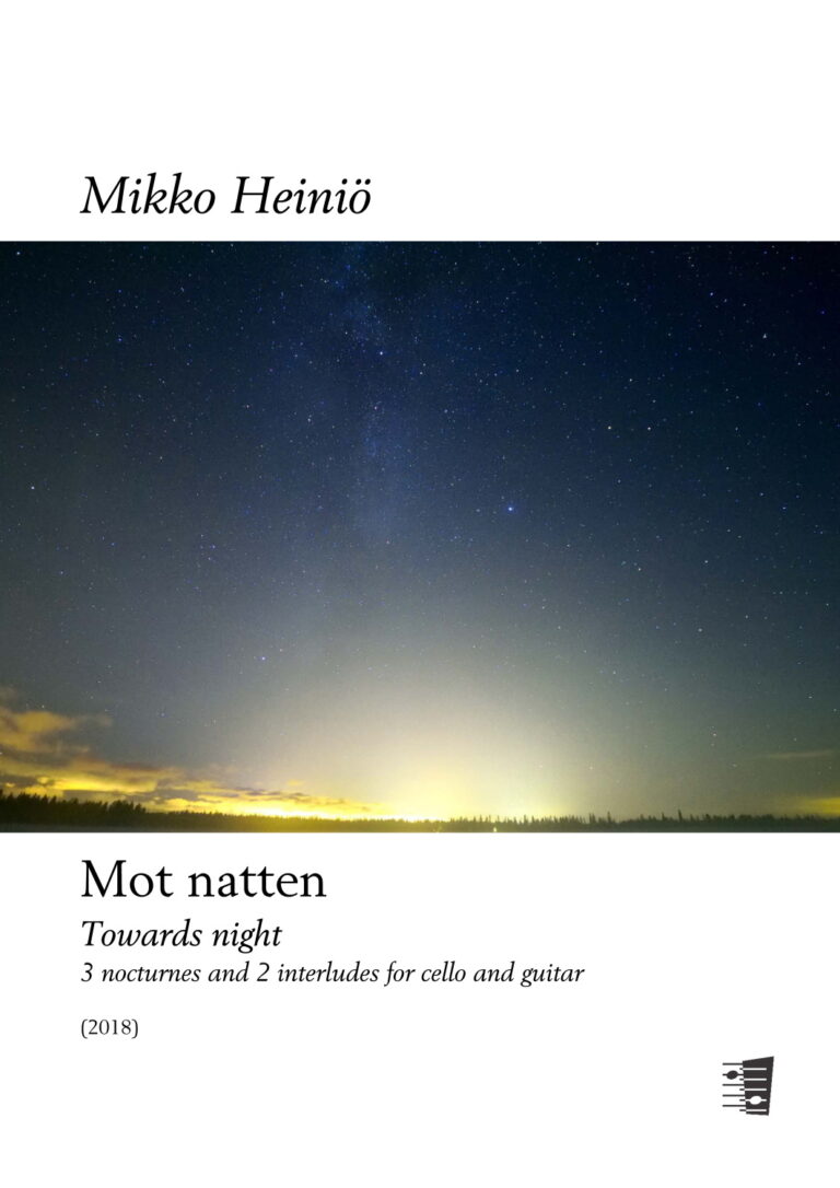 Mikko Heiniö: Mot natten – Three Nocturnes and Two Interludes for cello and guitar