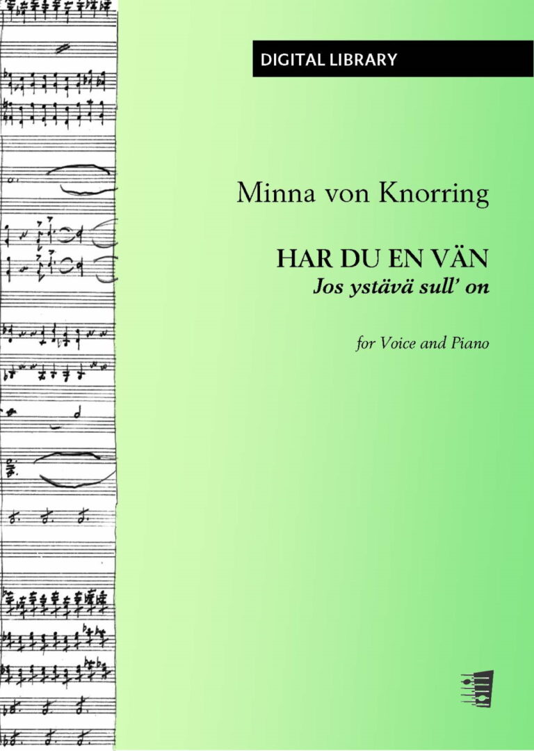 Minna von Knorring: Works for voice & piano (PDF)