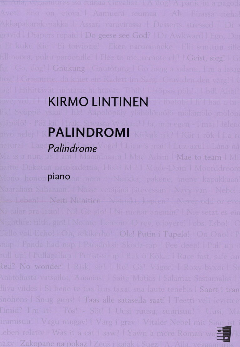 Kirmo Lintinen: Palindromi – Palindrome for piano