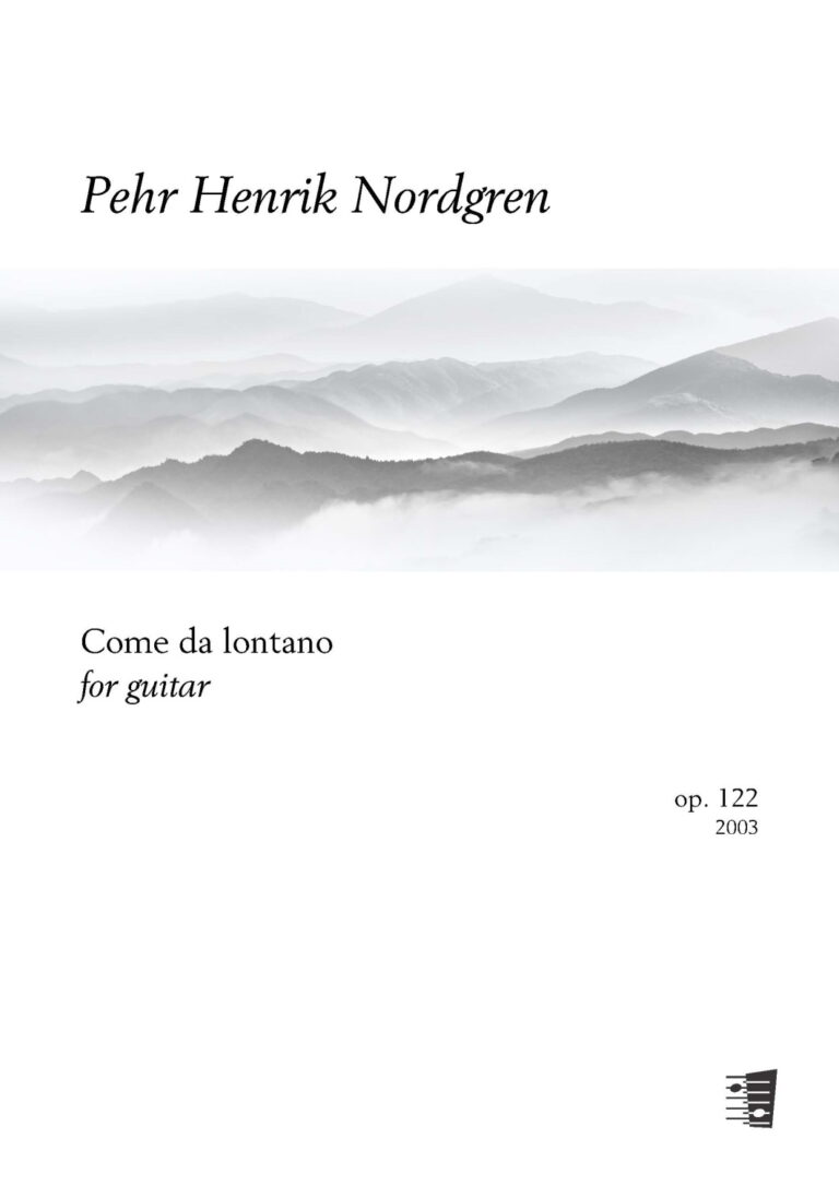 Pehr Henrik Nordgren: Come da lontano for guitar