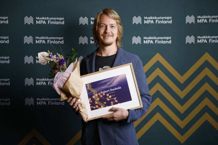 Robert Ruohola awarded the young creator's prize by MPA Finland.